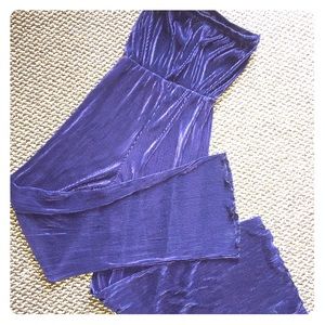 Tube top, wide leg romper